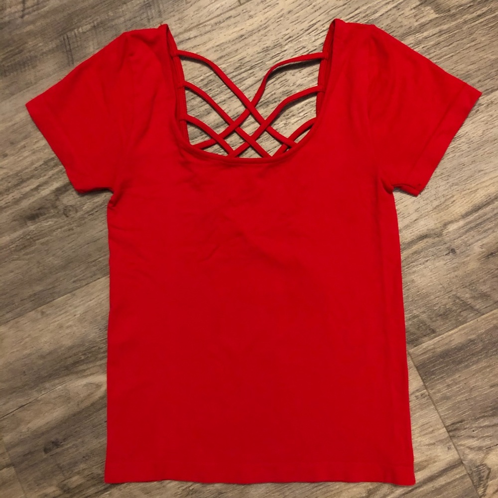Red crop top